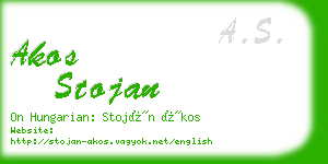 akos stojan business card